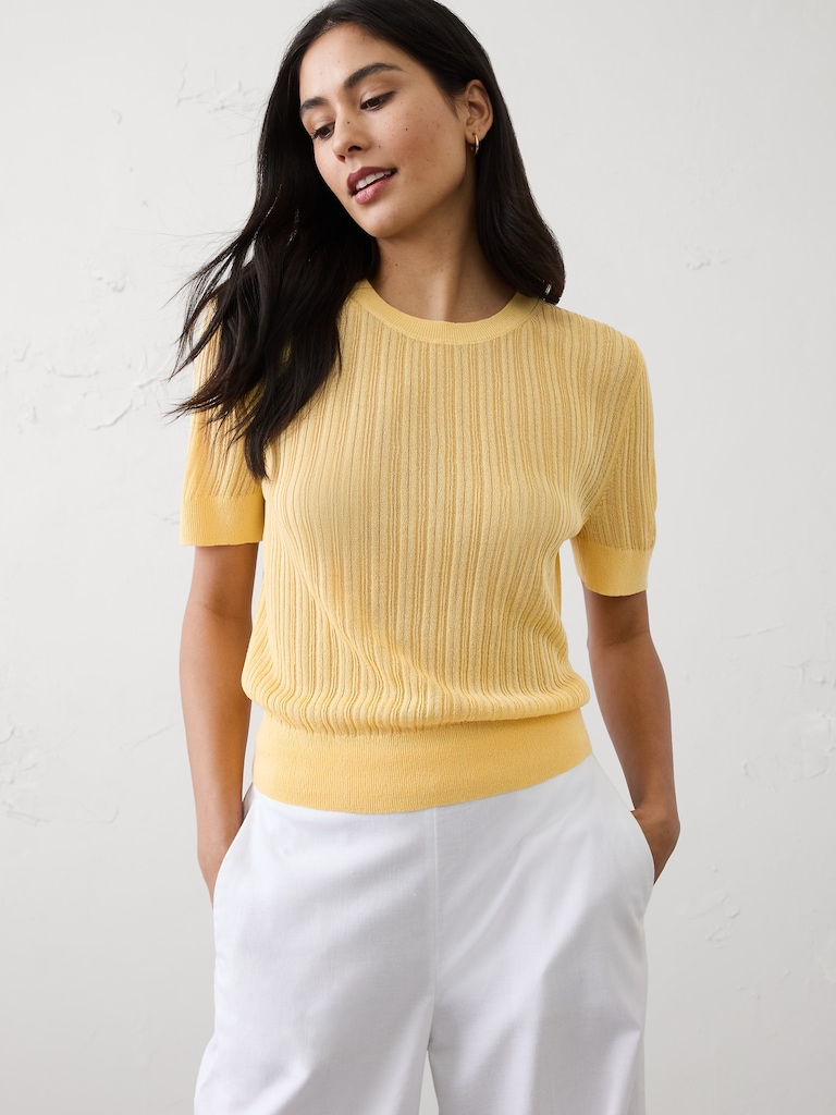 Sheer Sweater T?Shirt