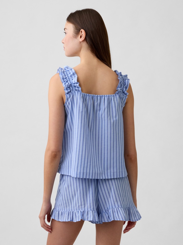 Ruffle Poplin PJ Top