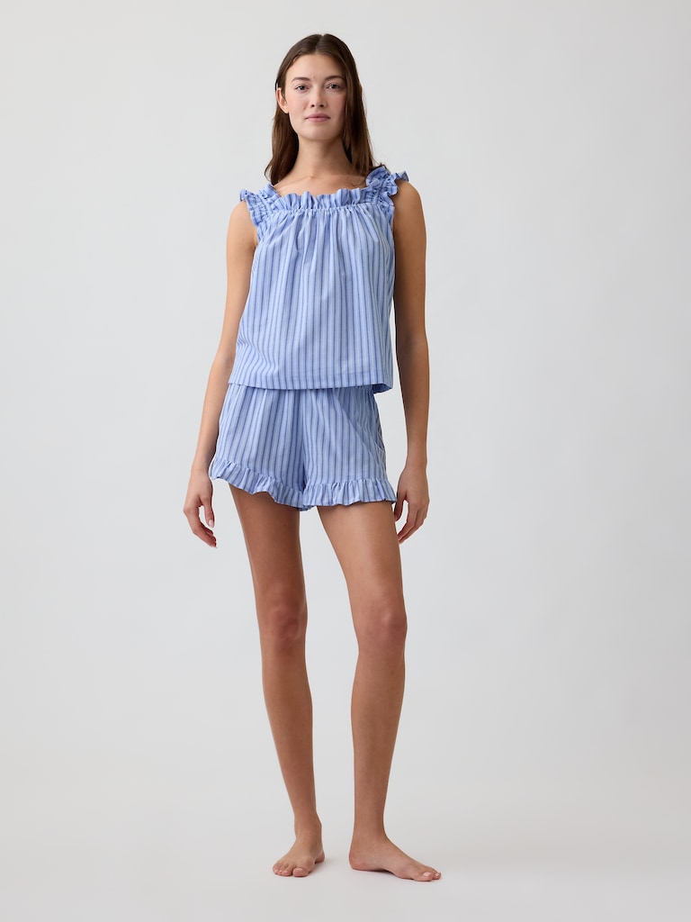 Ruffle Poplin PJ Top