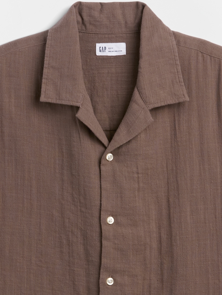 Gauze Vacay Shirt in Boxy Fit