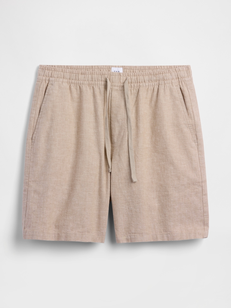 7" Linen-Blend Easy Shorts
