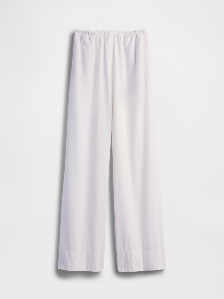 Linen-Blend Relaxed Wide-Leg Pants