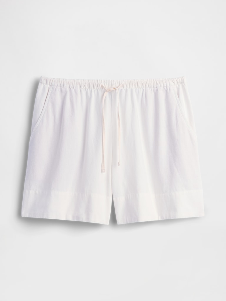 Linen-Blend Easy Shorts