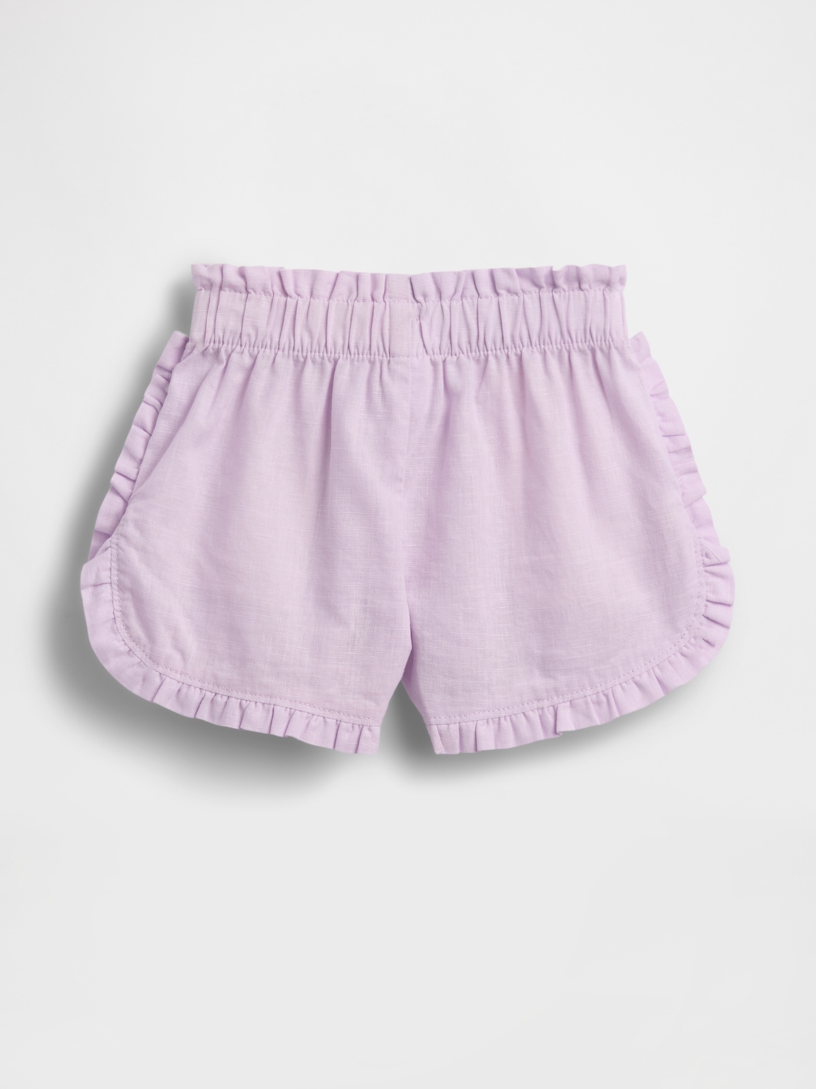 Baby & Toddler Linen-Cotton Ruffle Dolphin Shorts