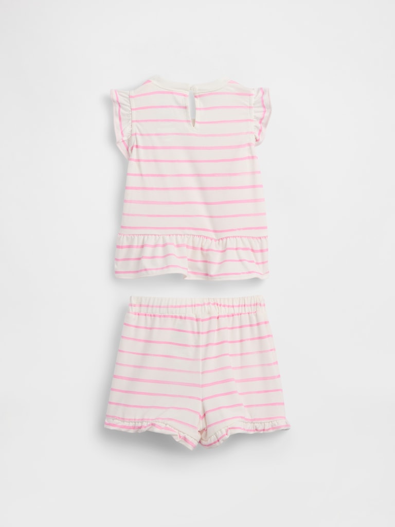 Baby Strawberry Ruffle Outfit Set
