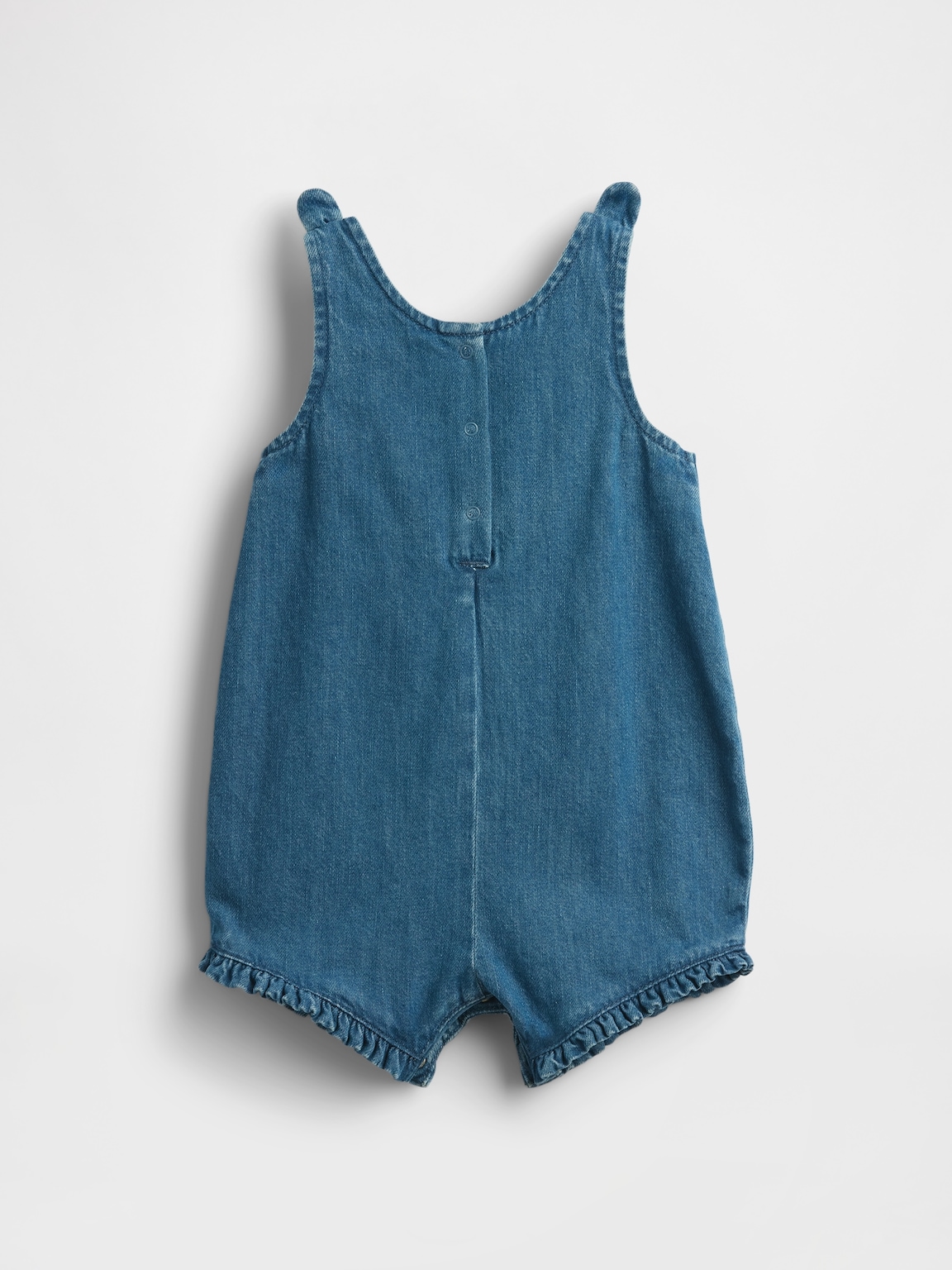Baby Embroidered Floral Denim One-Piece