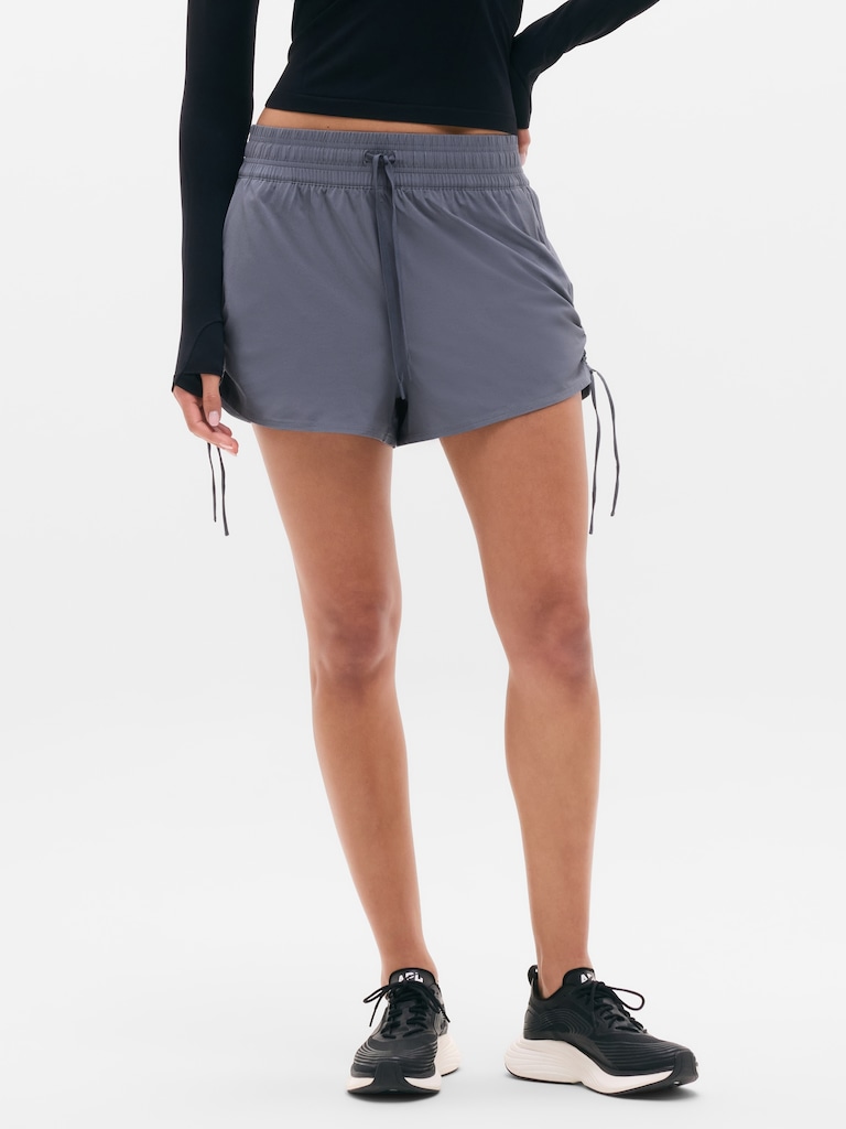 Weekender High Rise Ruched Run Short