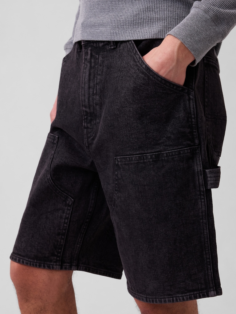 9" Denim Carpenter Shorts