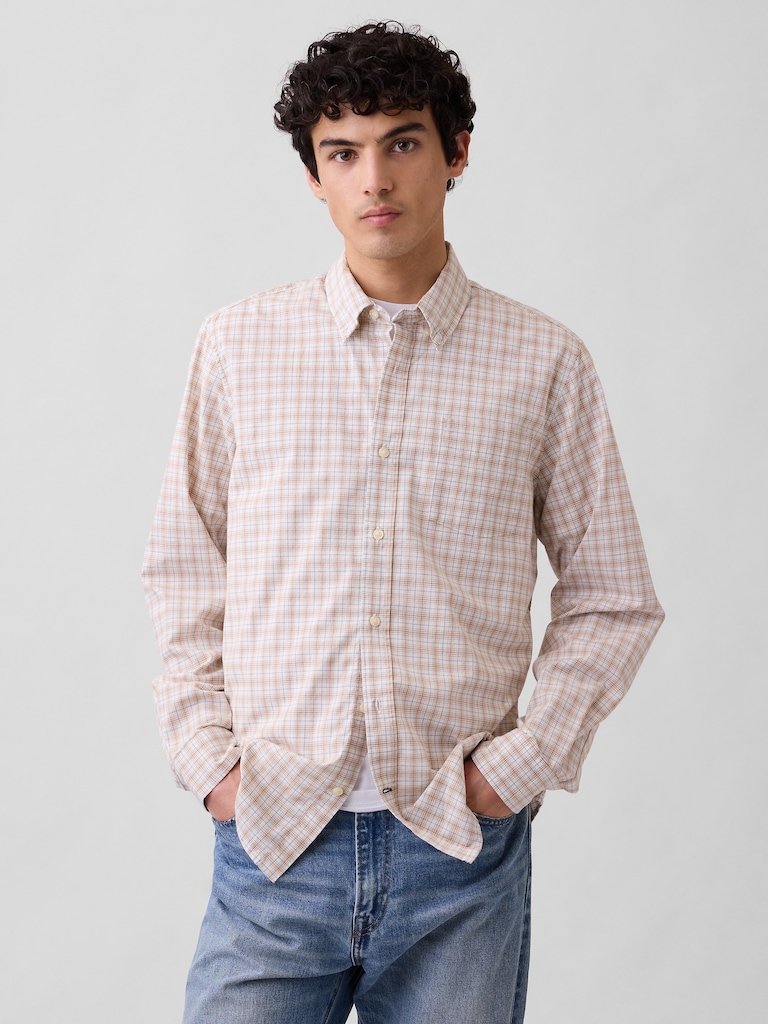 Stretch Poplin Shirt in Standard Fit