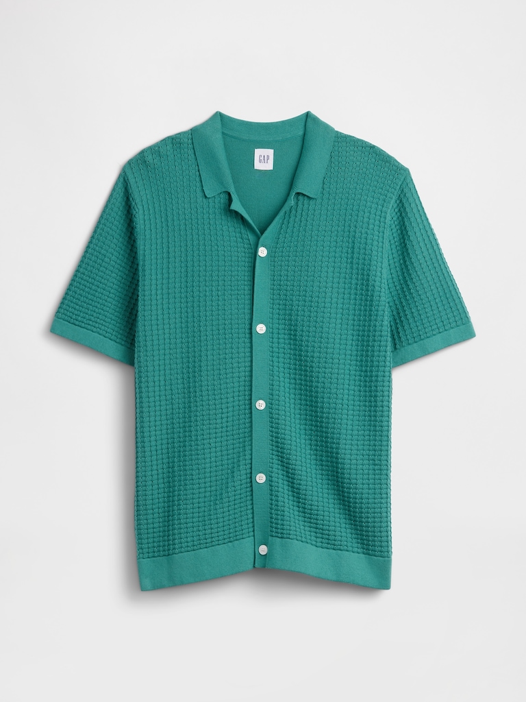 Textured Sweater Vacay Shirt