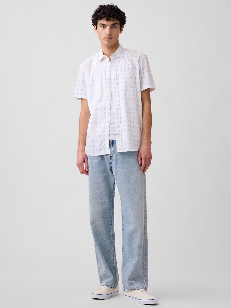 Stretch Poplin Shirt in Standard Fit