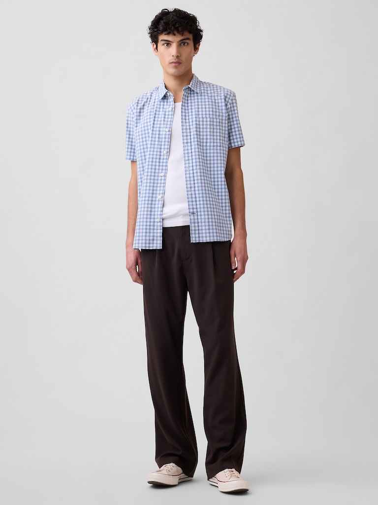 Stretch Poplin Shirt in Standard Fit