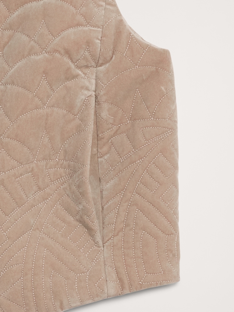 Quilted Velvet Vest