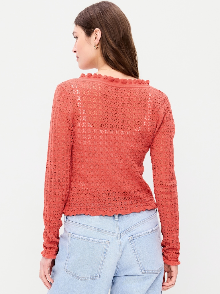 Tie-Front Open Cardigan