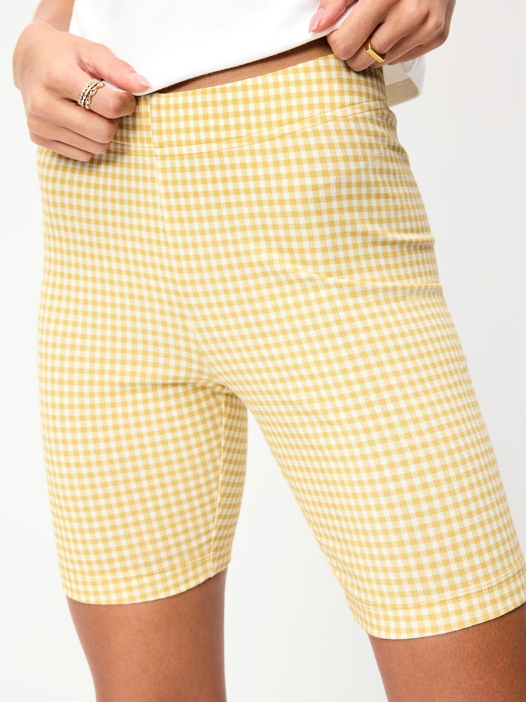 High-Waisted Biker Shorts -- 8-inch inseam