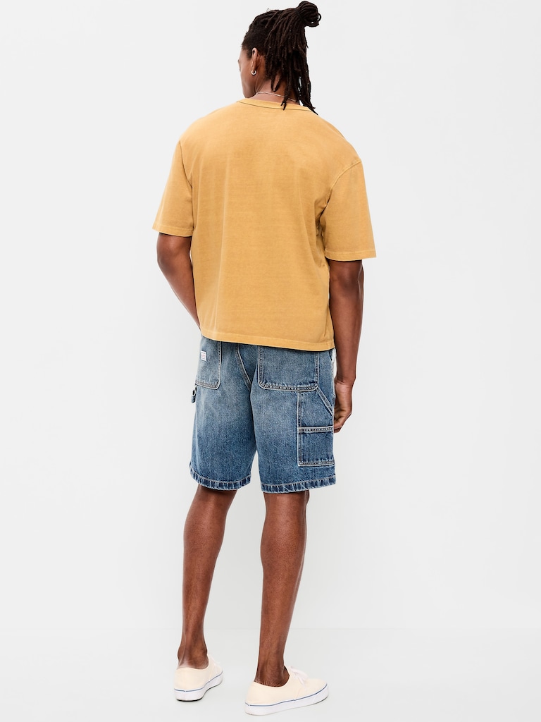 Baggy Tech Carpenter Jean Shorts-- 10-inch inseam