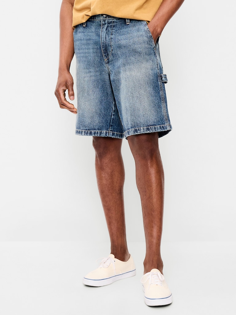 Baggy Tech Carpenter Jean Shorts-- 10-inch inseam