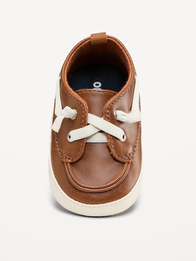 Faux-Leather Boat Shoes for Baby
