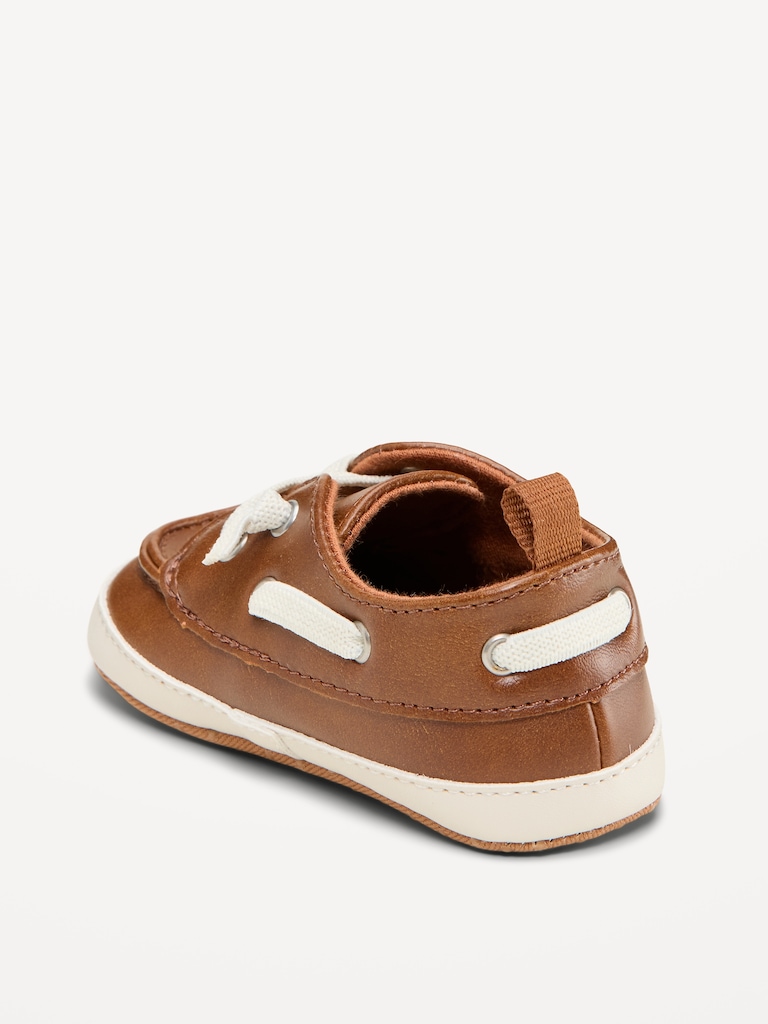 Faux-Leather Boat Shoes for Baby