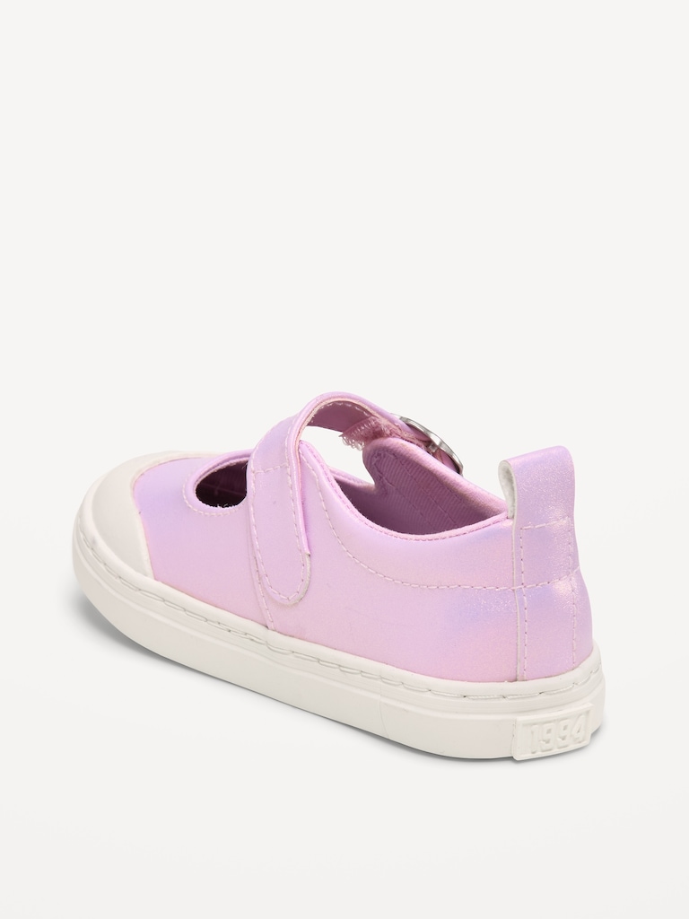 Shiny Faux-Leather Mary Jane Sneakers for Toddler Girls