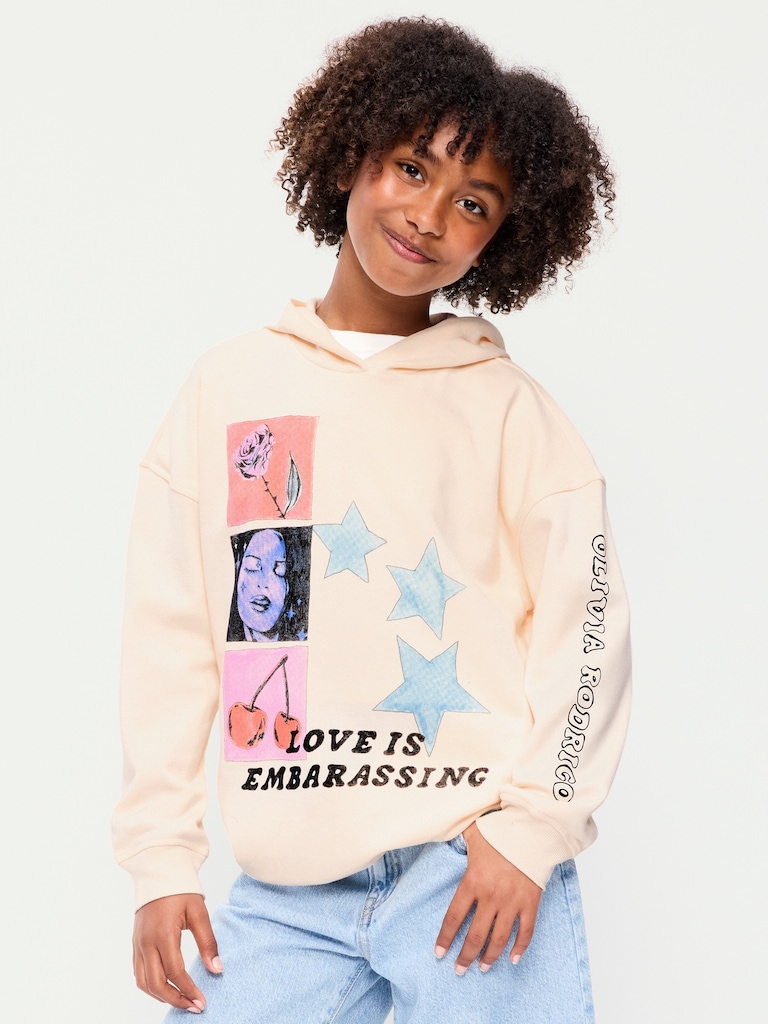 Olivia Rodrigo™ Oversized Graphic Tunic Hoodie for Girls