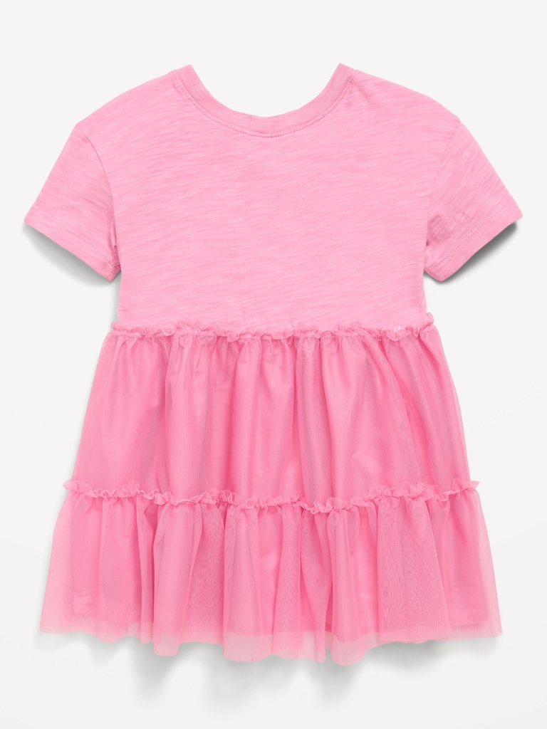 Short-Sleeve Tutu Dress for Toddler Girls
