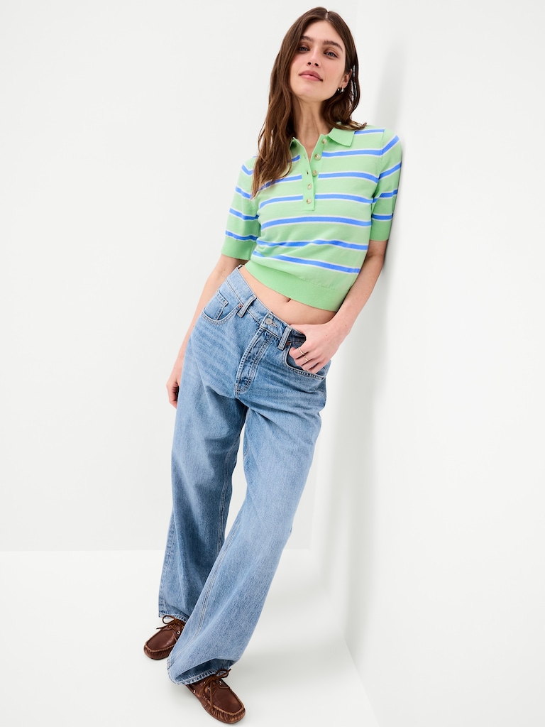 SoSoft Lite Short-Sleeve Cropped Polo