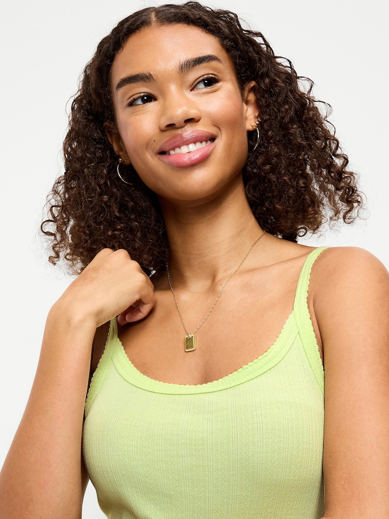 Pointelle Cami Tank Top