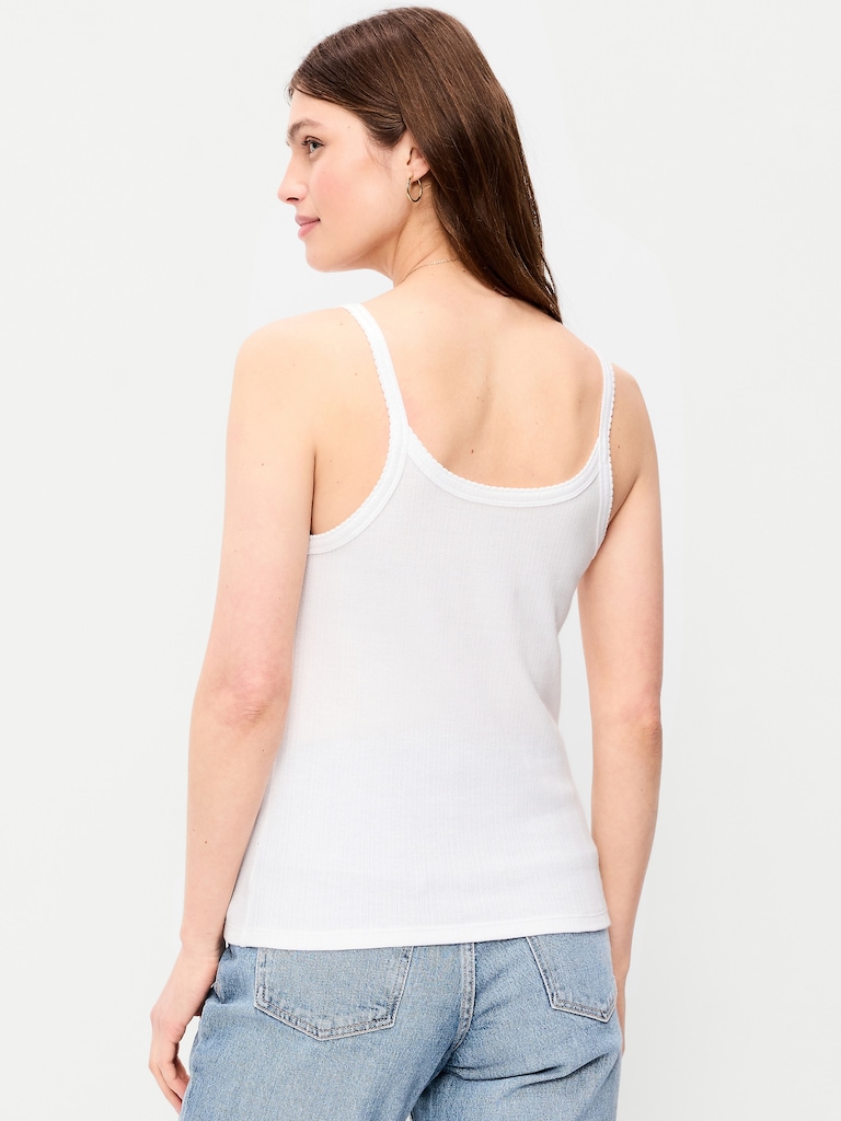 Pointelle Cami Tank Top