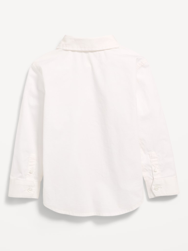 Long-Sleeve Bow-Tie Poplin Shirt for Toddler Boys