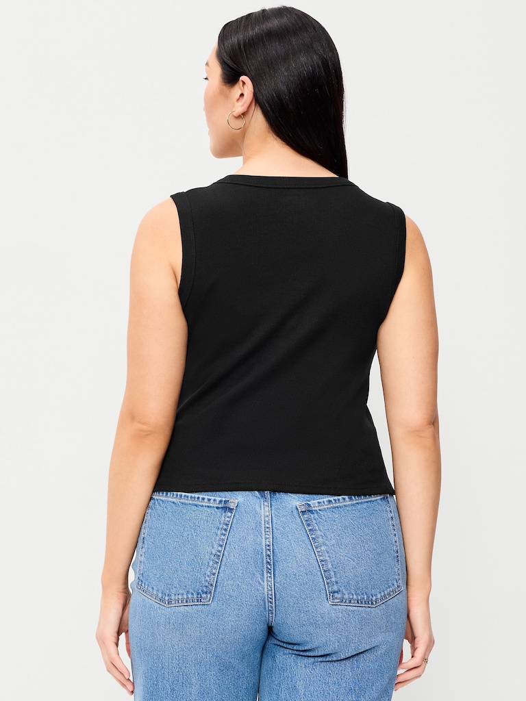 Snug Crop V-Neck Tank Top