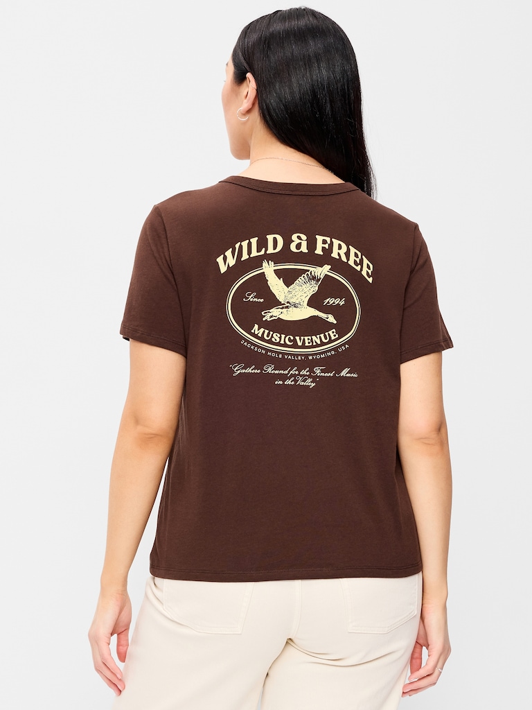 EveryWear Crew-Neck Graphic T-Shirt