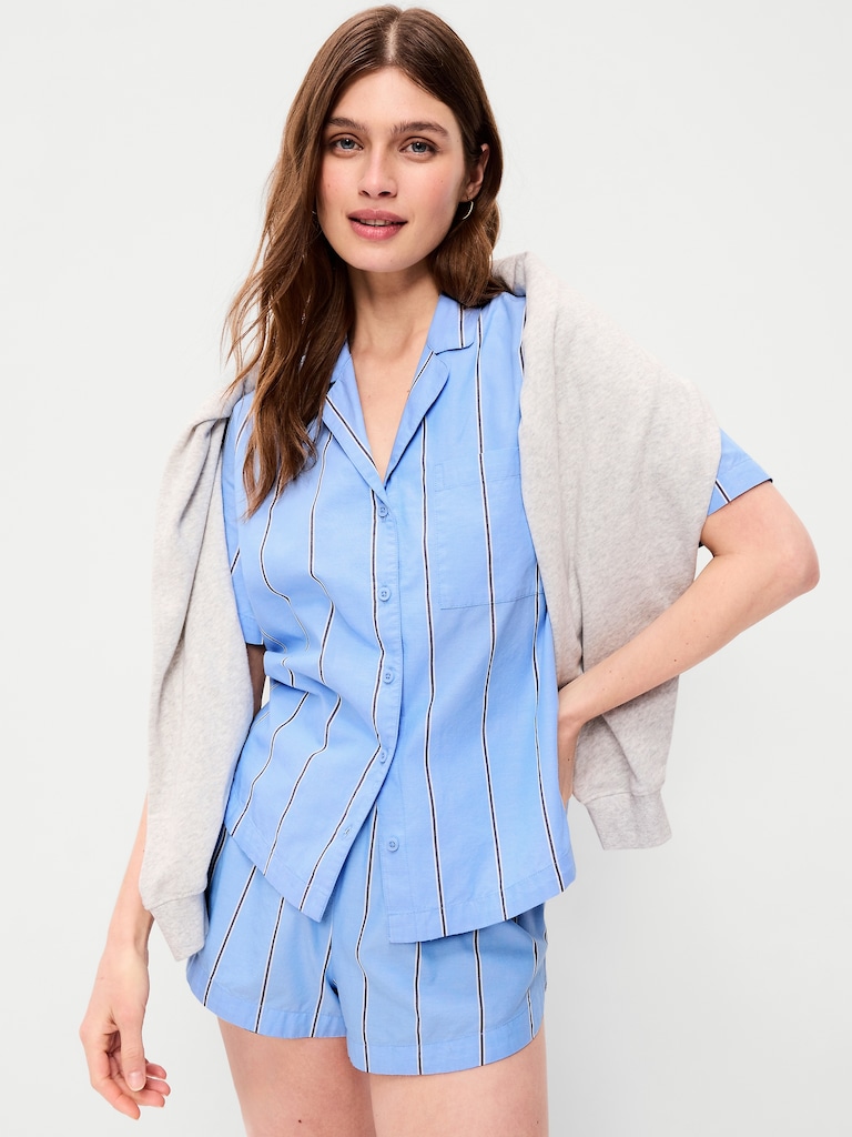 Poplin Pajama Short Set