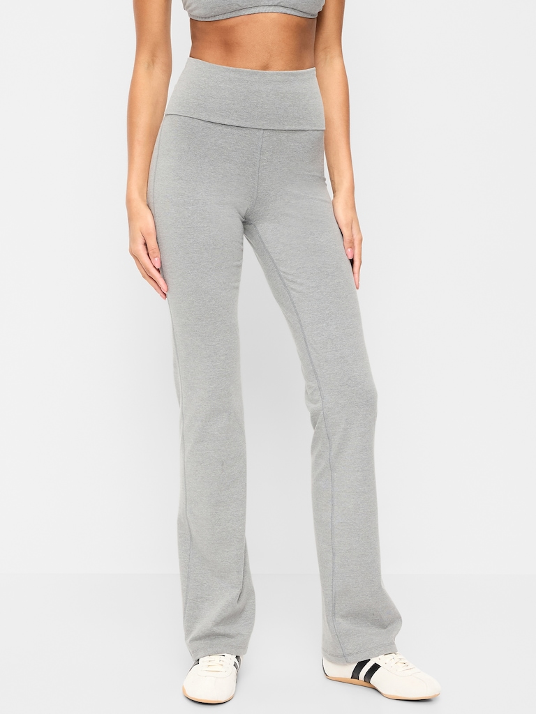 High-Waisted PowerChill Fold-Over Bootcut Leggings
