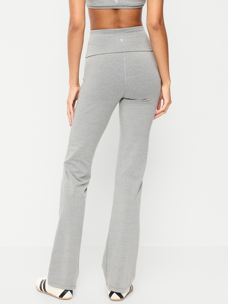 High-Waisted PowerChill Fold-Over Bootcut Leggings