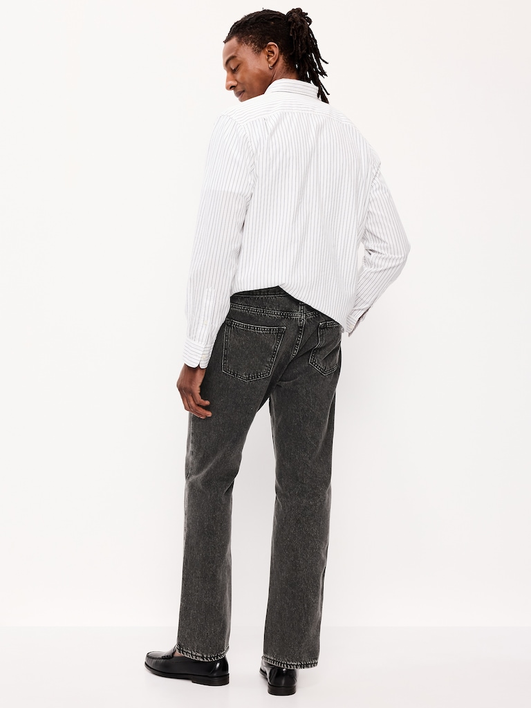 Structured Straight Non-Stretch Jeans