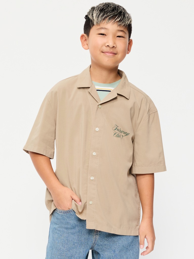 Short-Sleeve Boxy Graphic Shirt for Boys