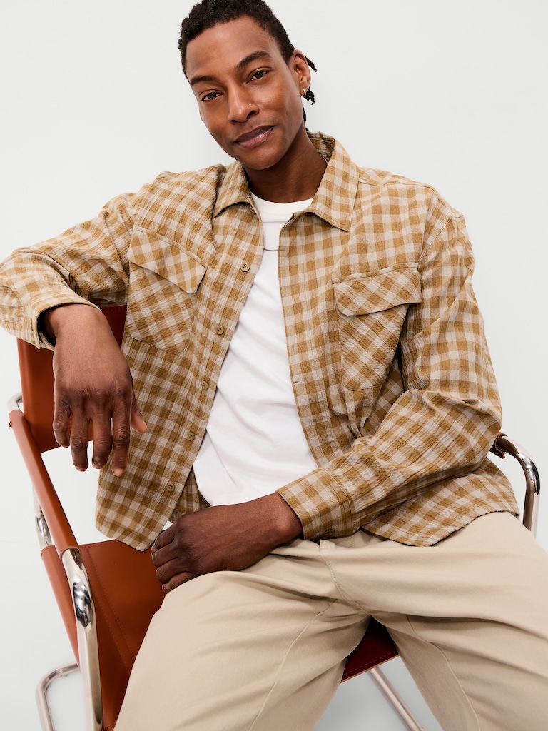 Loose Fit Cropped Shirt