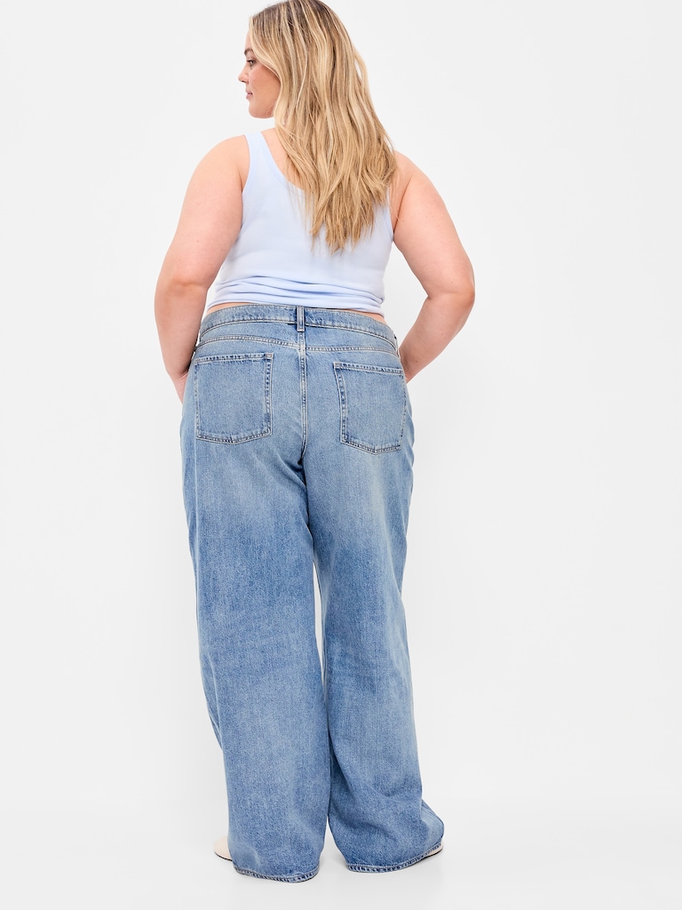 Low-Rise Baggy Wide-Leg Jeans