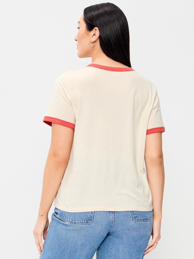 EveryWear Crew-Neck Graphic Ringer T-Shirt