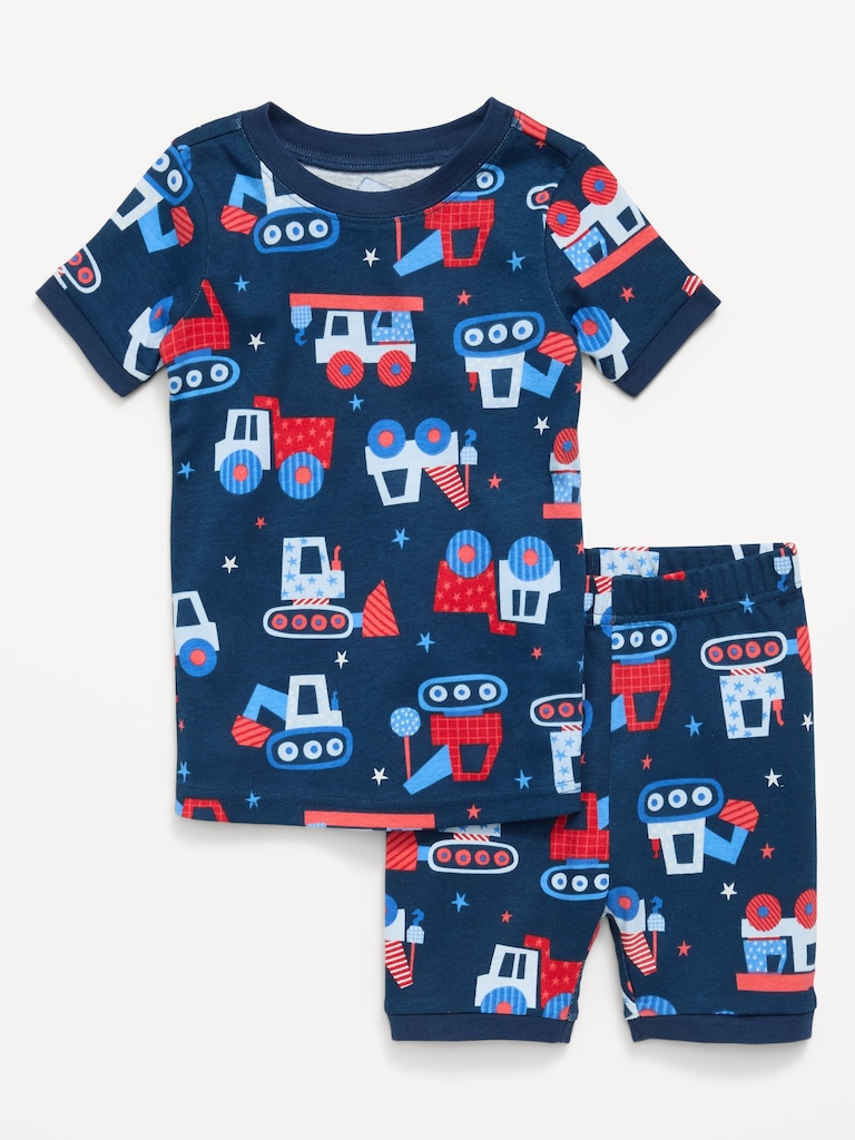 Printed Snug-Fit Pajama Set for Toddler & Baby