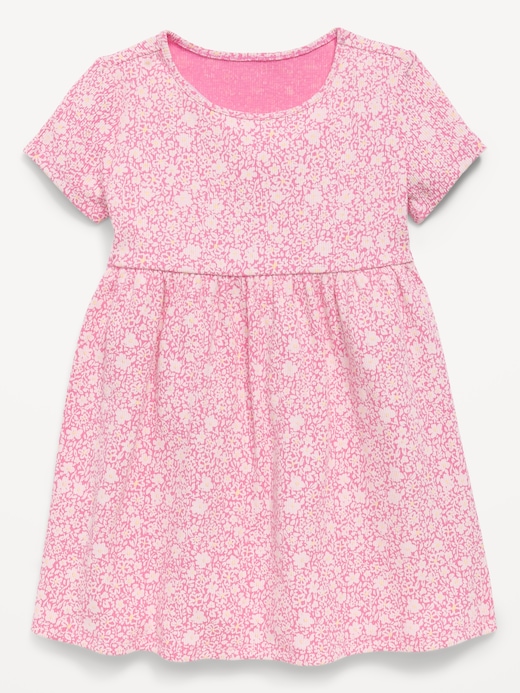 Printed Printed Short-Sleeve Ribbed Dress for Toddler Girls on clearance at Old Navy — 50% off