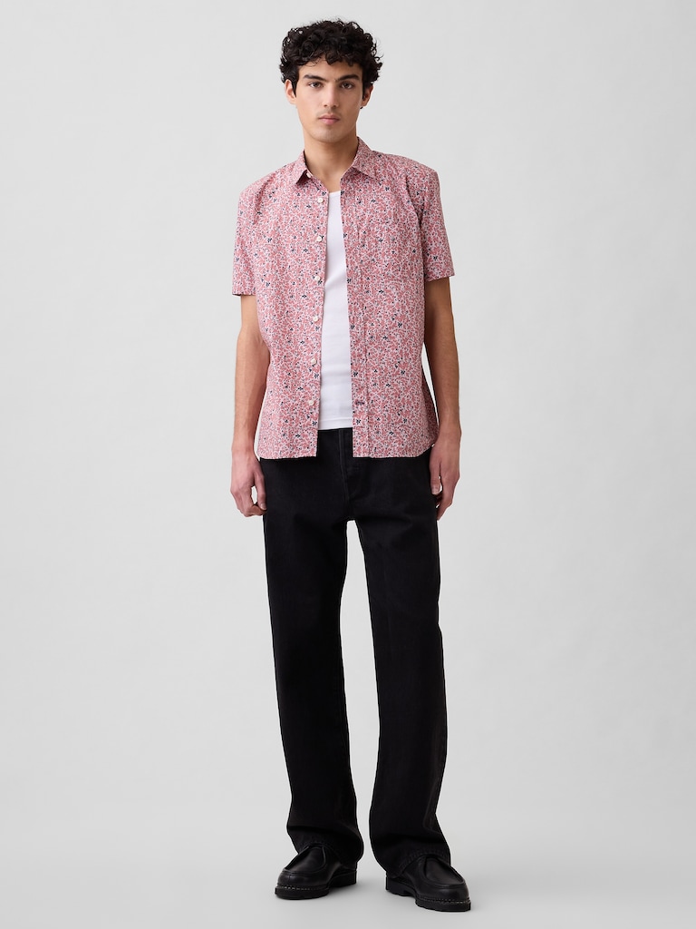 Stretch Poplin Shirt in Standard Fit