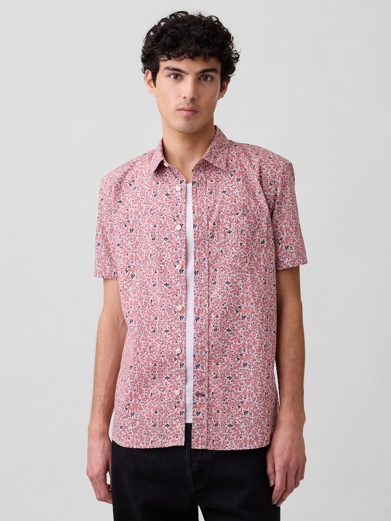 Stretch Poplin Shirt in Standard Fit