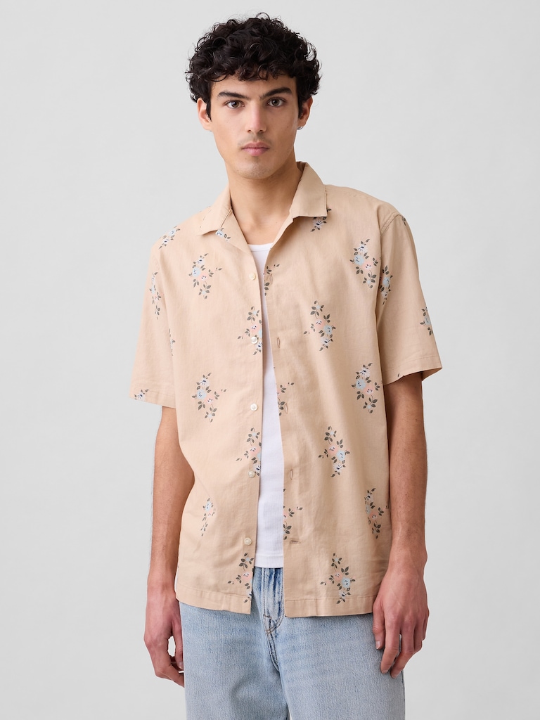Linen-Blend Vacay Shirt in Standard Fit