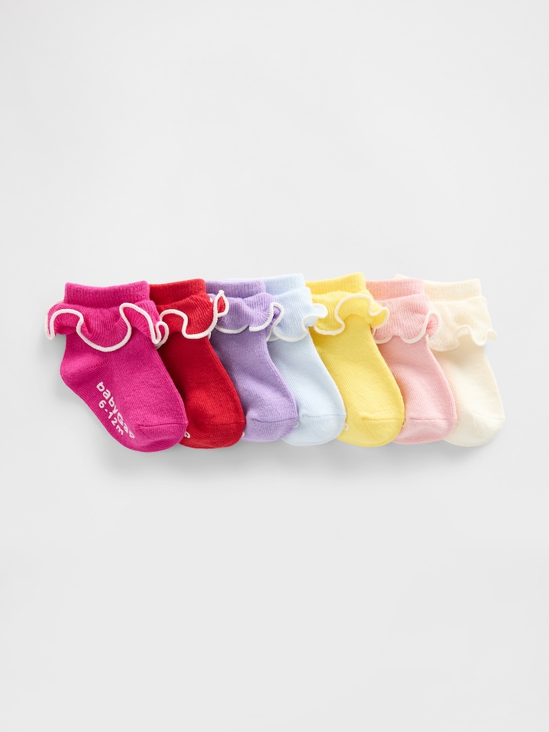 Baby & Toddler Ruffle Ankle Socks (7-Pack)