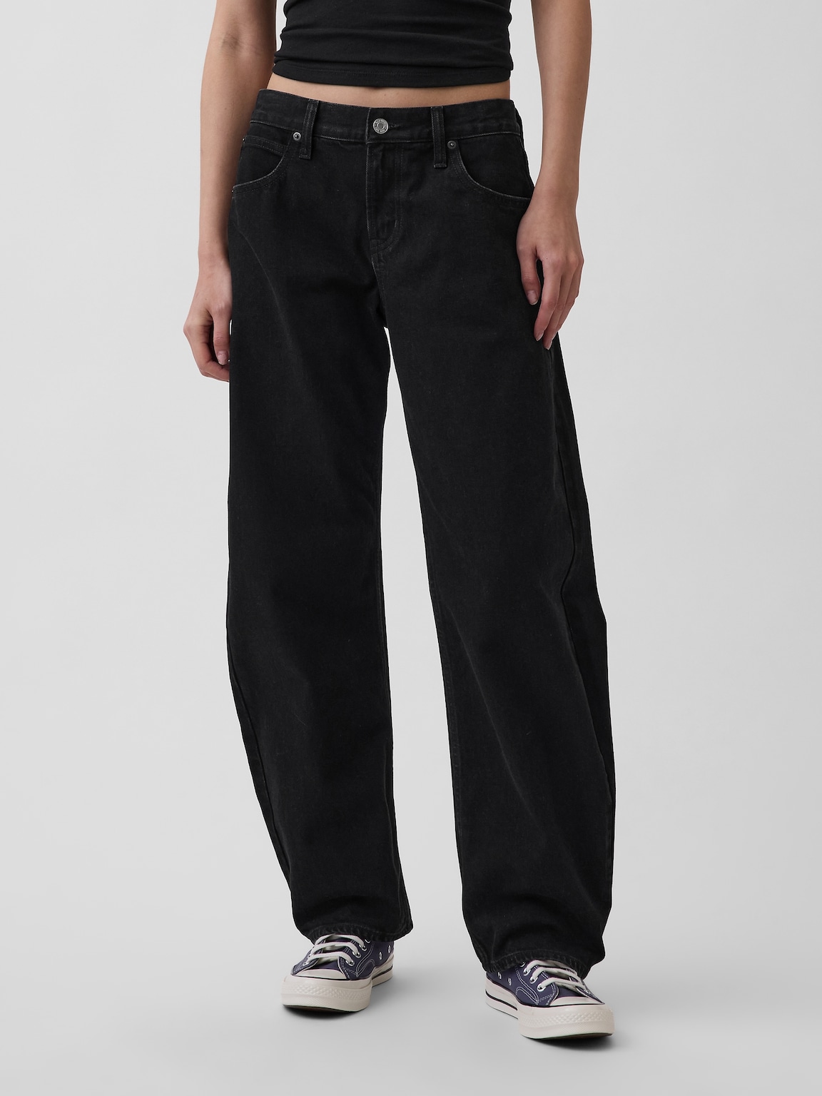 Low Rise Barrel Jeans