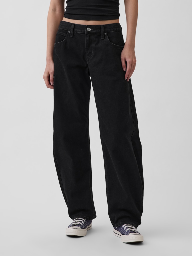 Low Rise Barrel Jeans