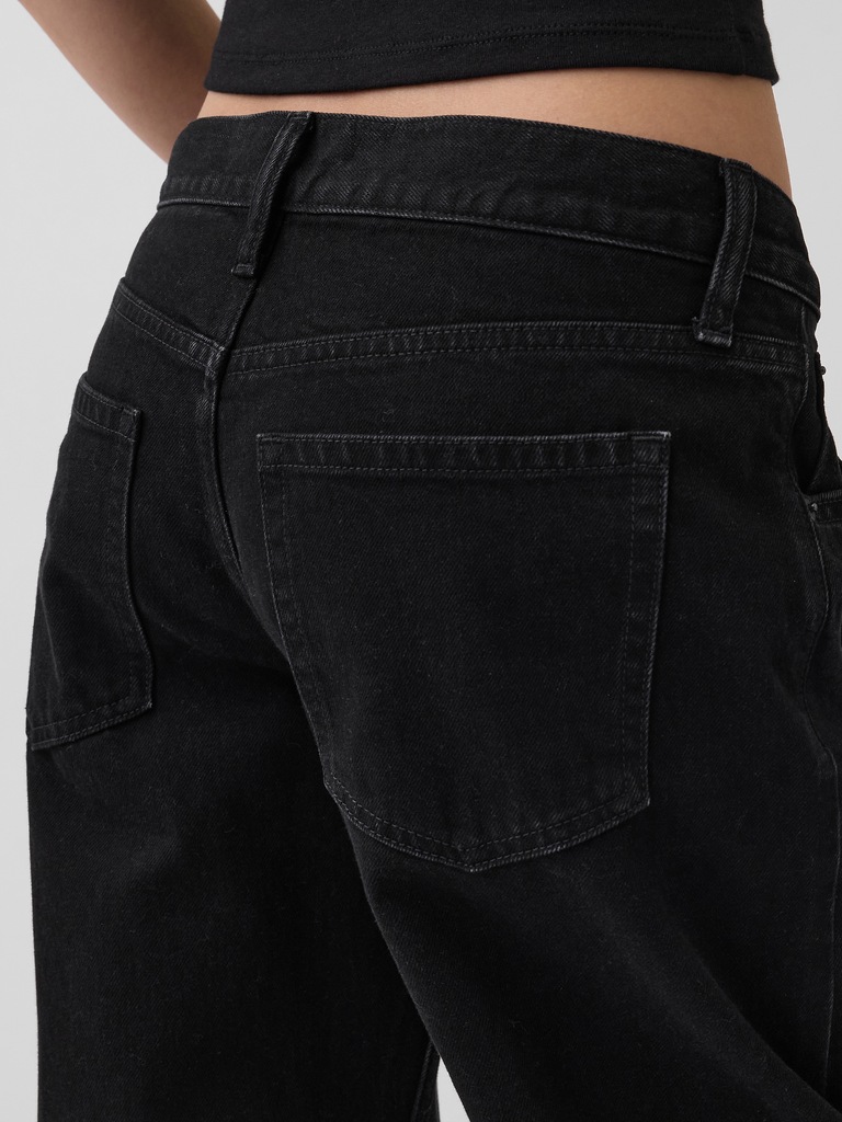 Low Rise Barrel Jeans