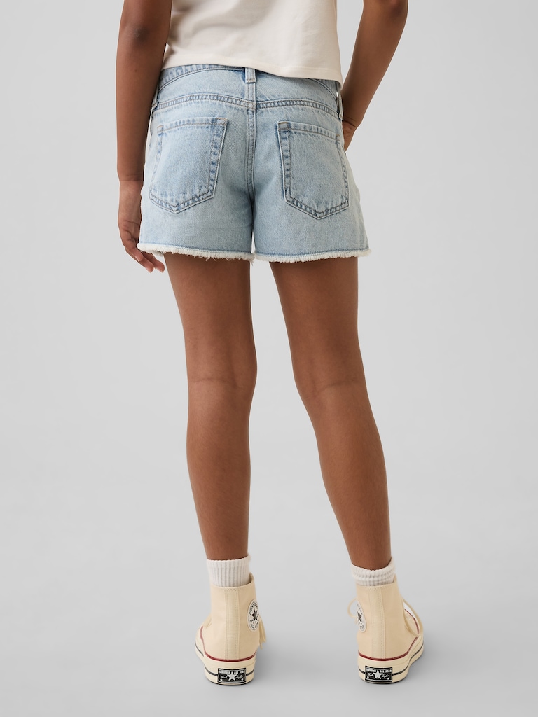 Kids Low Rise Stride Denim Shorts